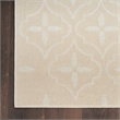 Pemberly Row Modern / Contemporary 4'x6' Ivory Beige Fabric Area Rug