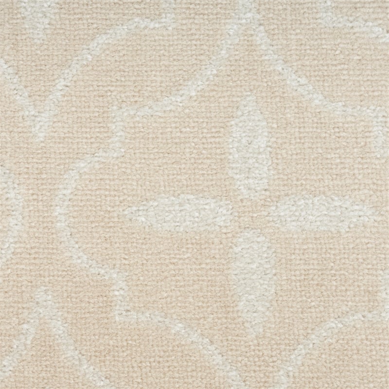 Pemberly Row Modern / Contemporary 5'x7' Ivory Beige Fabric Area Rug