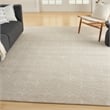 Pemberly Row Modern / Contemporary 5'x7' Ivory Beige Fabric Area Rug