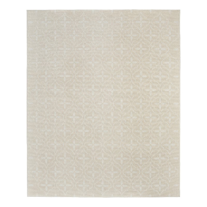 Pemberly Row Modern / Contemporary 5'x7' Ivory Beige Fabric Area Rug