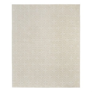 Pemberly Row Modern / Contemporary 5'x7' Ivory Beige Fabric Area Rug