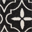 Pemberly Row Modern / Contemporary 4'x6' Black Ivory Fabric Area Rug