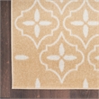 Pemberly Row Modern / Contemporary 4'x6' Beige Ivory Fabric Area Rug