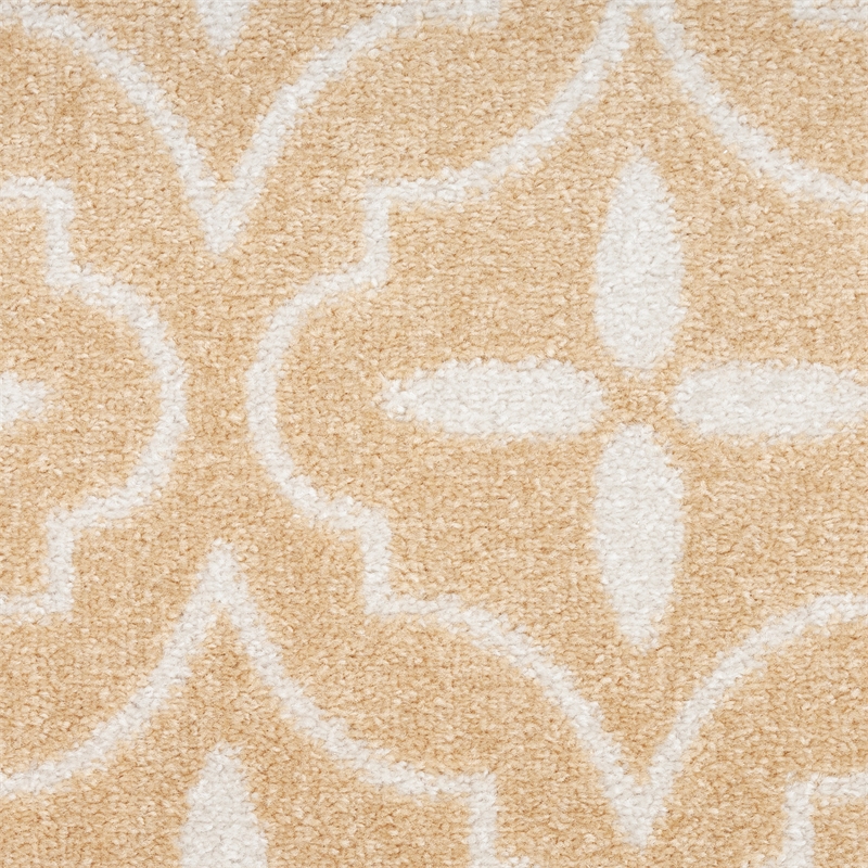 Pemberly Row Modern / Contemporary 4'x6' Beige Ivory Fabric Area Rug