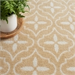Pemberly Row Modern / Contemporary 4'x6' Beige Ivory Fabric Area Rug