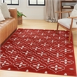 Pemberly Row Modern / Contemporary 4'x6' Brick Ivory Fabric Area Rug