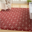 Pemberly Row Modern / Contemporary 5'x7' Brick Ivory Fabric Area Rug
