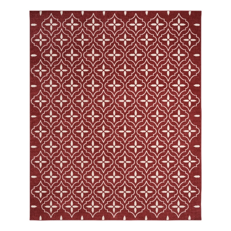 Pemberly Row Modern / Contemporary 5'x7' Brick Ivory Fabric Area Rug