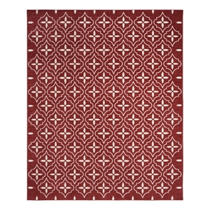 Pemberly Row Modern / Contemporary 5'x7' Brick Ivory Fabric Area Rug