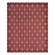 Pemberly Row Modern / Contemporary 5'x7' Brick Ivory Fabric Area Rug