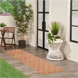 Pemberly Row Modern / Contemporary 8' Runner Copper Fabric Area Rug
