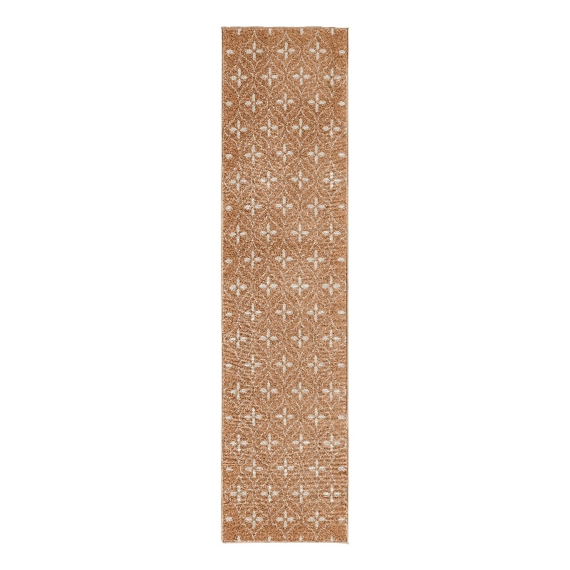 Pemberly Row Modern / Contemporary 8' Runner Copper Fabric Area Rug