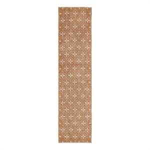 Pemberly Row Modern / Contemporary 8' Runner Copper Fabric Area Rug