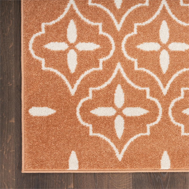 Pemberly Row Modern / Contemporary 4'x6' Copper Fabric Area Rug