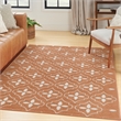 Pemberly Row Modern / Contemporary 4'x6' Copper Fabric Area Rug