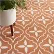 Pemberly Row Modern / Contemporary 4'x6' Copper Fabric Area Rug