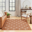 Pemberly Row Modern / Contemporary 4'x6' Copper Fabric Area Rug
