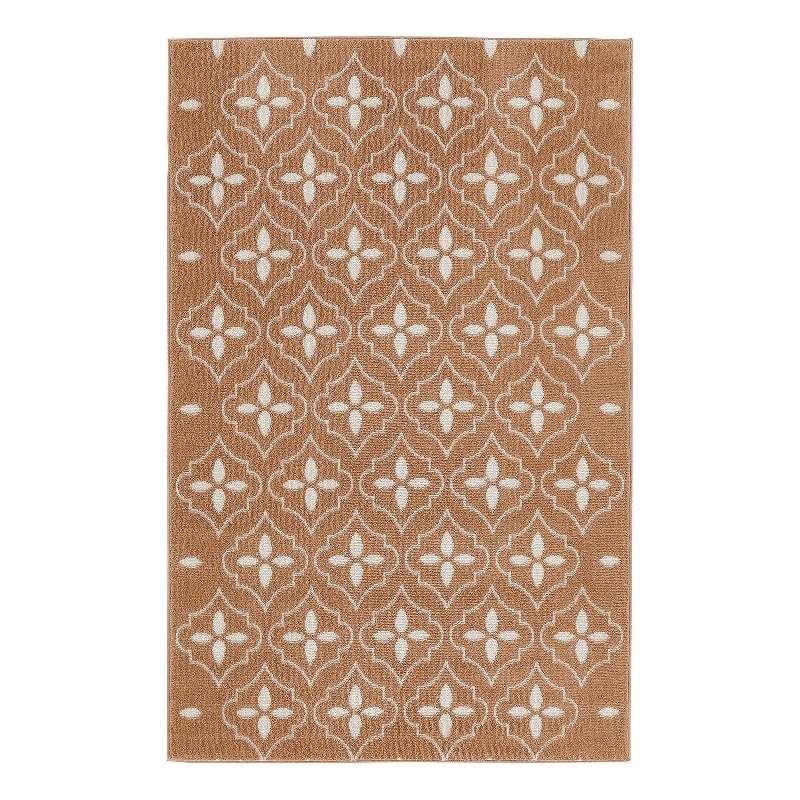 Pemberly Row Modern / Contemporary 4'x6' Copper Fabric Area Rug