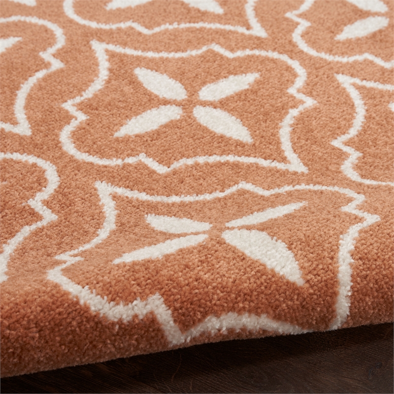 Pemberly Row Modern / Contemporary 5'x7' Copper Fabric Area Rug