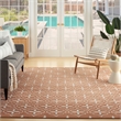 Pemberly Row Modern / Contemporary 5'x7' Copper Fabric Area Rug