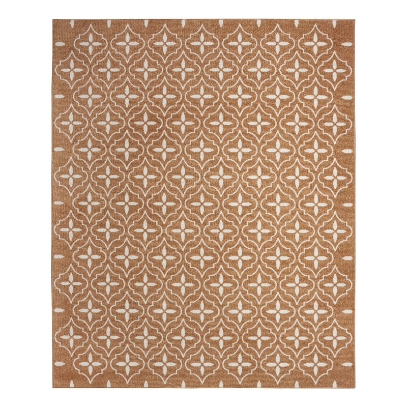 Pemberly Row Modern / Contemporary 5'x7' Copper Fabric Area Rug