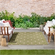 Pemberly Row Modern / Contemporary 4'x6' Green Ivory Fabric Area Rug