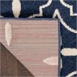 Pemberly Row Contemporary 8' Runner Navy Ivory Fabric Area Rug