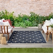 Pemberly Row Modern / Contemporary 4'x6' Navy Ivory Fabric Area Rug