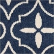 Pemberly Row Modern / Contemporary 4'x6' Navy Ivory Fabric Area Rug