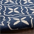 Pemberly Row Modern / Contemporary 4'x6' Navy Ivory Fabric Area Rug