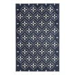 Pemberly Row Modern / Contemporary 4'x6' Navy Ivory Fabric Area Rug