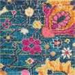 Pemberly Row Transitional 8' Round Denim Fabric Bohemian Area Rug