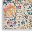 Pemberly Row 8'x10' Ivory Multicolor Fabric Bohemian Area Rug