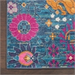 Pemberly Row Transitional 9'x12' Denim Fabric Bohemian Area Rug
