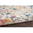 Pemberly Row 4'x6' Ivory Multicolor Fabric Bohemian Area Rug