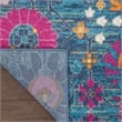 Pemberly Row Transitional 6' Runner Denim Fabric Bohemian Area Rug