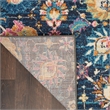 Pemberly Row Transitional 10' Runner Navy Fabric Bohemian Area Rug