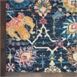 Pemberly Row Transitional 10' Runner Navy Fabric Bohemian Area Rug