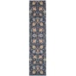 Pemberly Row Transitional 10' Runner Navy Fabric Bohemian Area Rug
