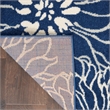 Pemberly Row 8' Runner Navy Ivory Fabric Contemporary Area Rug