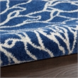 Pemberly Row Modern / Contemporary 2'x3' Navy Ivory Fabric Area Rug