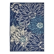 Pemberly Row Modern / Contemporary 2'x3' Navy Ivory Fabric Area Rug