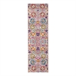 Pemberly Row 6' Runner Pink and Gray Fabric Bohemian Area Rug
