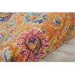 Pemberly Row Transitional 6' Runner Orange Fabric Bohemian Area Rug