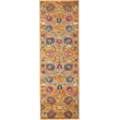 Pemberly Row Transitional 6' Runner Orange Fabric Bohemian Area Rug