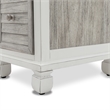 Pemberly Row Coastal Wood Desk & Chair Set in Gray/White Finish
