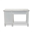 Pemberly Row Coastal Wood Desk & Chair Set in Gray/White Finish