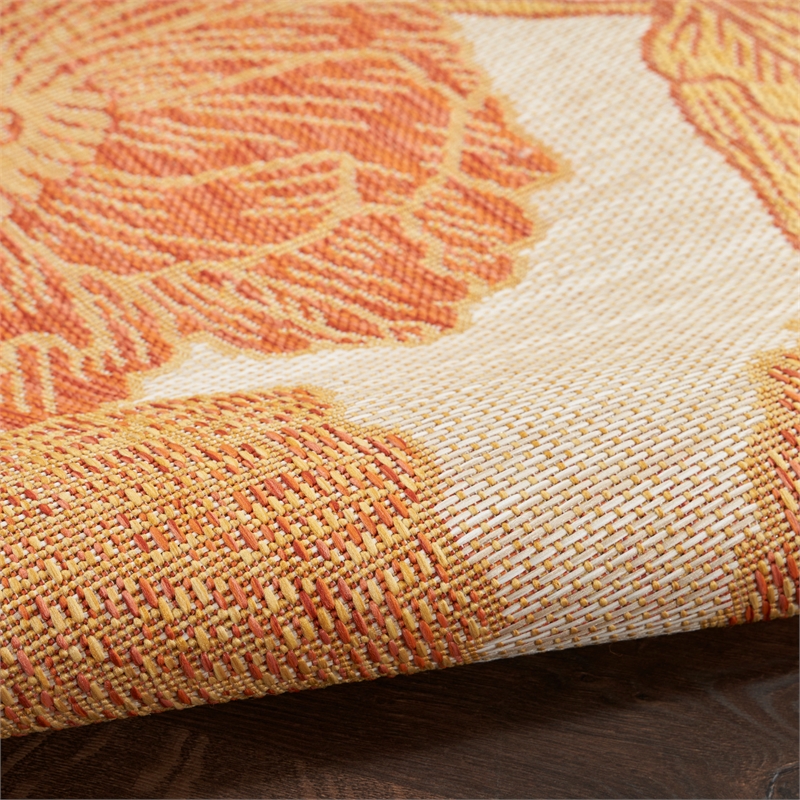 Pemberly Row Modern / Contemporary Home 10'x14' Coral Area Rug