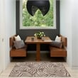 Pemberly Row Modern / Contemporary Home 2'x4' Mocha Area Rug