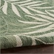 Pemberly Row Contemporary Home 10'x14' Fabric Green Ivory Area Rug